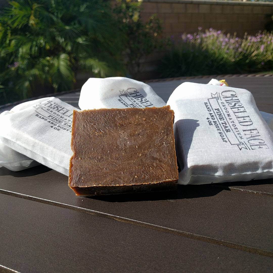 Bath Soap - Pine Tar - Chiseled Face