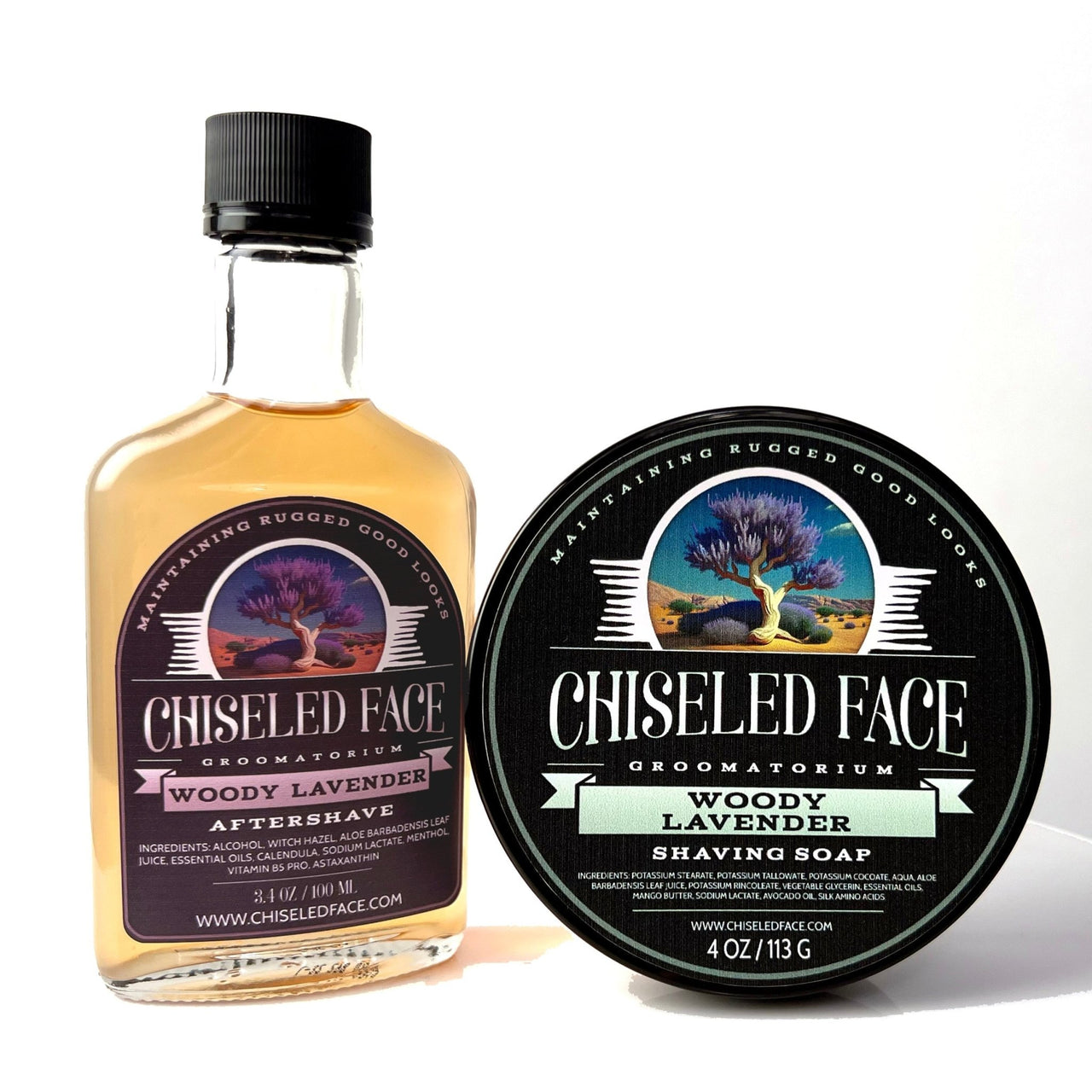 Woody Lavender - Aftershave Splash - Chiseled Face