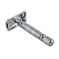 Baili BR179 Double Edge Twist to Open (Butterfly) DE Safety Razor - Chiseled Face