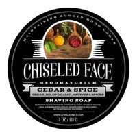 Cedar & Spice - Shaving Soap - Chiseled Face
