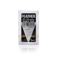 Feather - Hi Stainless Double Edge Blades, 5 Pack - Chiseled Face