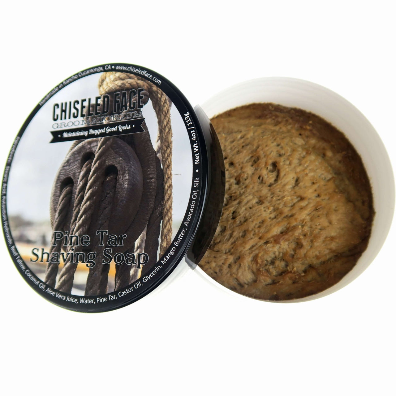 Pine Tar - Shaving Soap - Chiseled Face